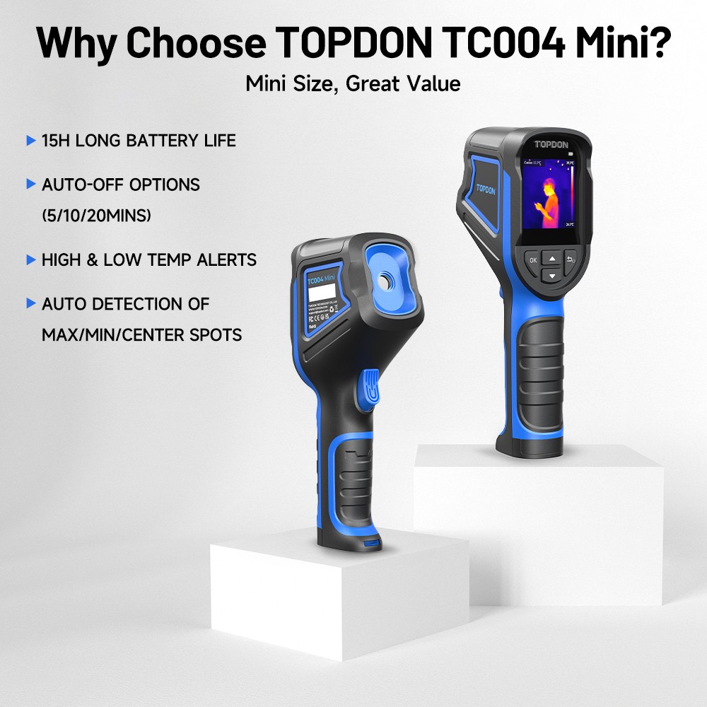 🔥TOPDON TC004 Mini Thermal Imaging Camera Digital Display High Image Resolution