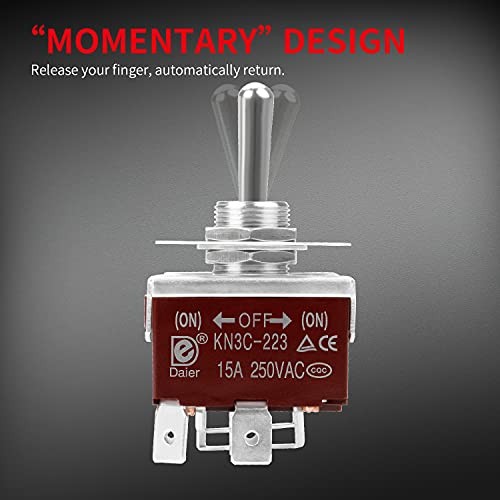 Waterproof Reverse Polarity Switch 12V Toggle Switch 30A DC Motor Momentary