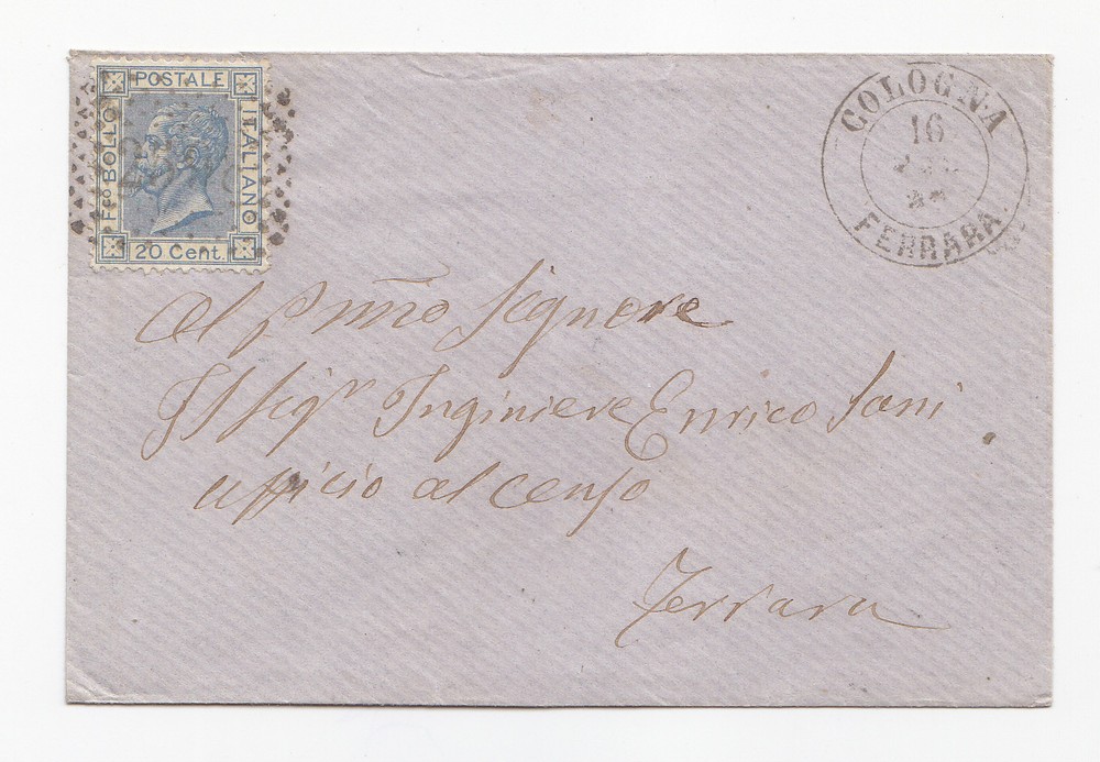 I881-Ferrara-Cologne Numbered Points 1869