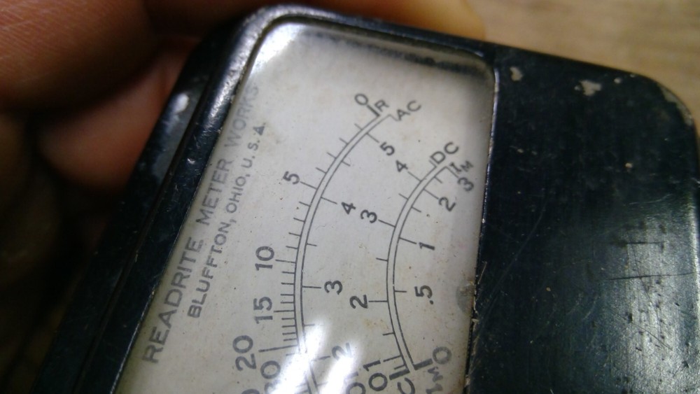 Untested Vintage Readrite Meter Works Panel AC DC Gauge