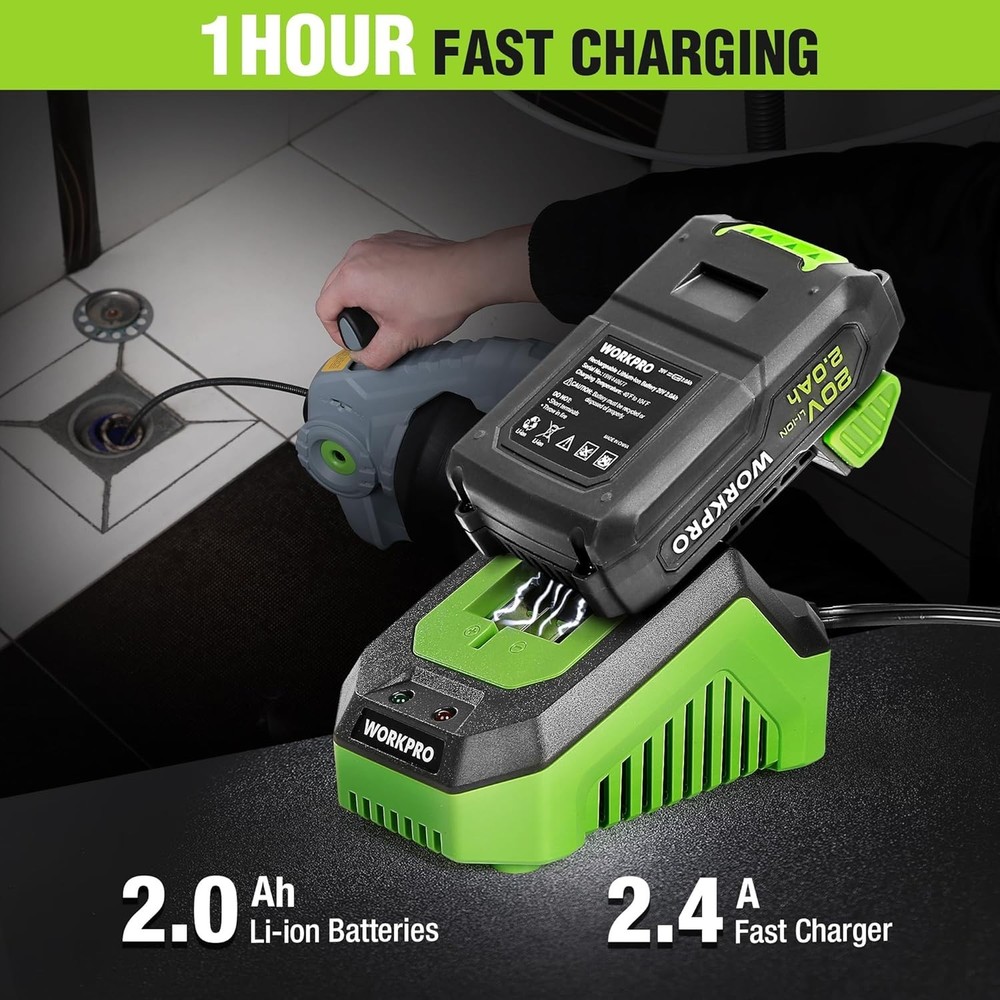 Cordless Electric Drain Auger Set