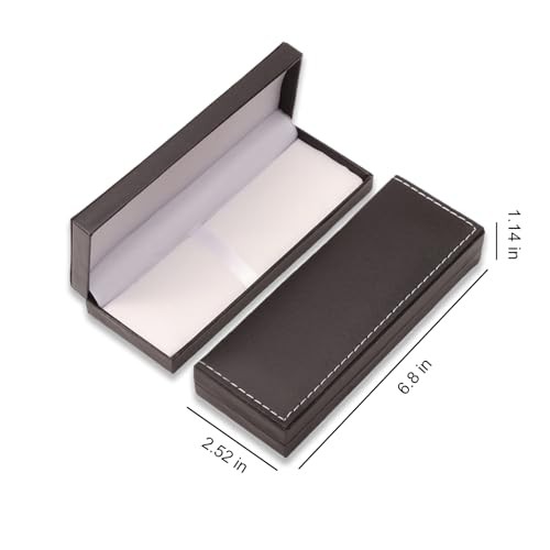 Leather Pen Box Single Case Empty Rectangle Pen Boxes for Fountain and
