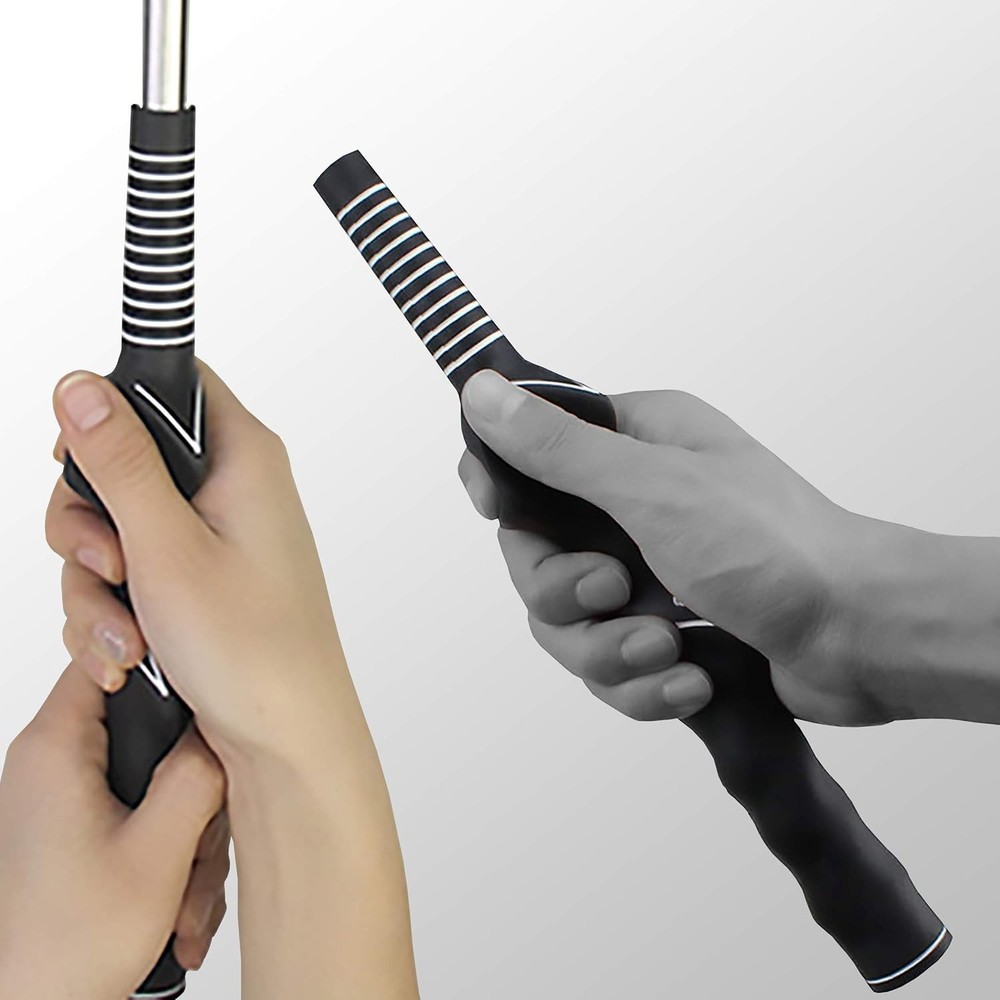 New 2Pcs Golf Swing Training Grip Black 10.2X1.02