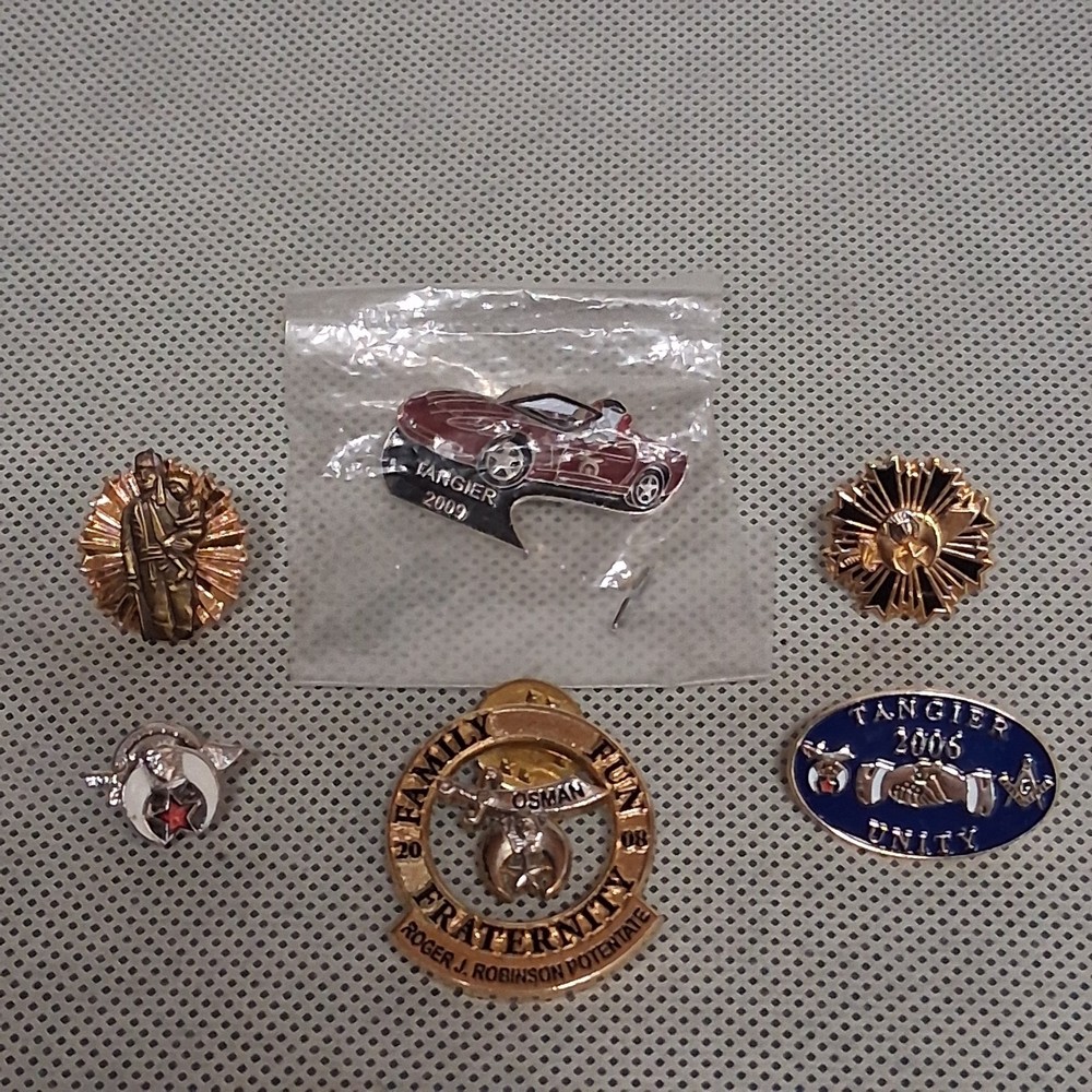 Masonic Tangier Shriner Pins Lot 6 Different Pins