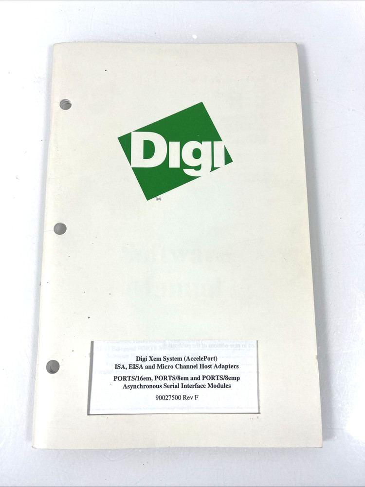 Digi Software Manual XEM System ACCELEPORT Manual