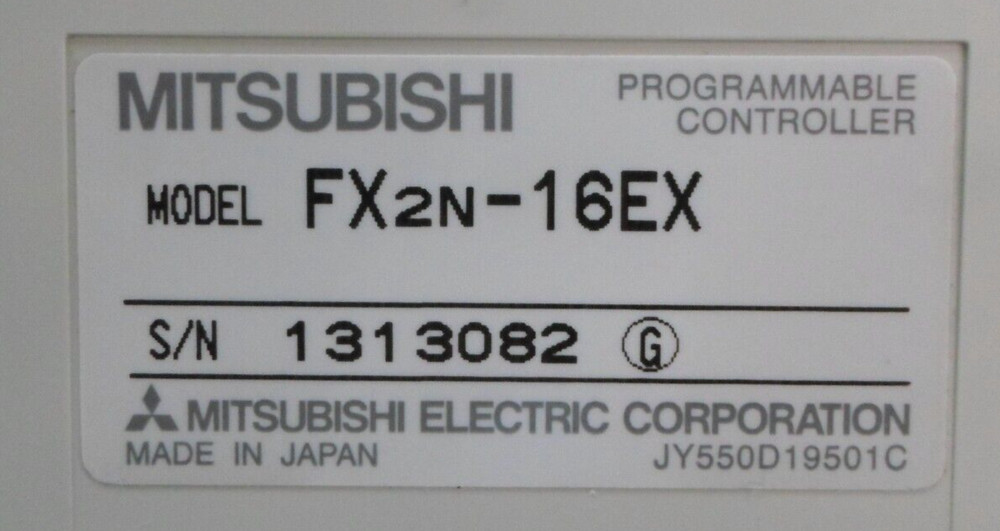 MITSUBISHI FX2N-16EX, JY550D19501C, PROGRAMMABLE CONTROLLER
