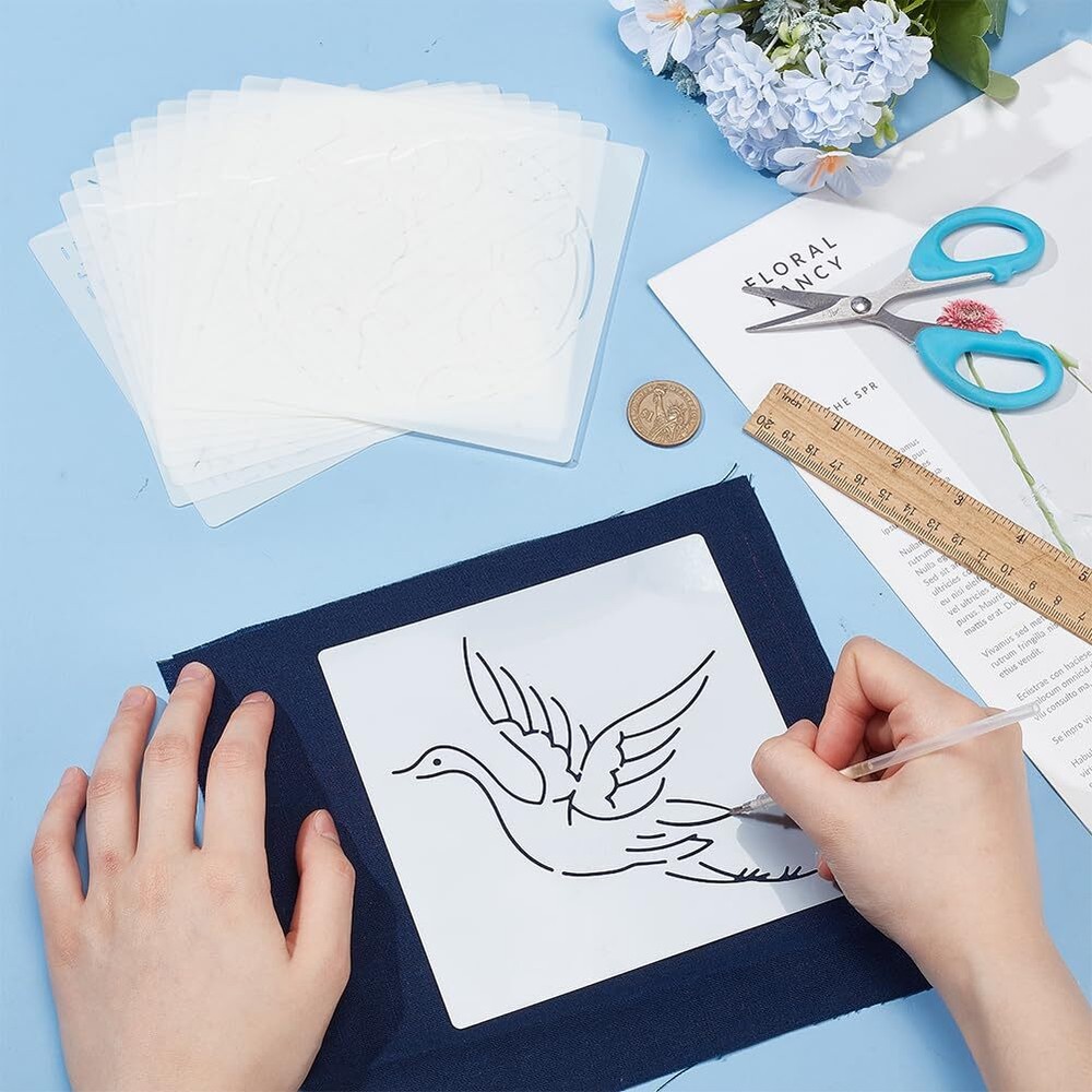 Sashiko Stencil Christmas Tree Embroidery Patterns Stencils for Drawing Sashi...