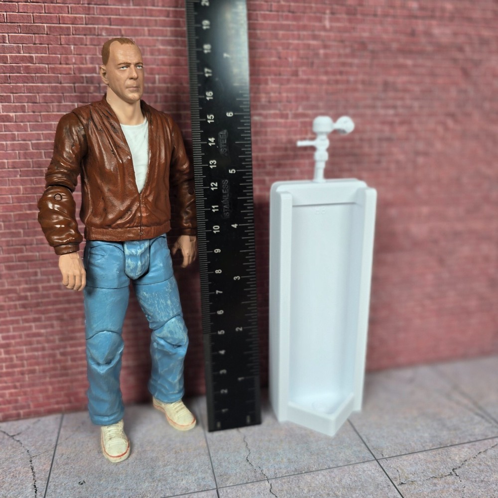 Urinal 1/10 Scale Model Prop Display Dollhouse Diorama Accessory