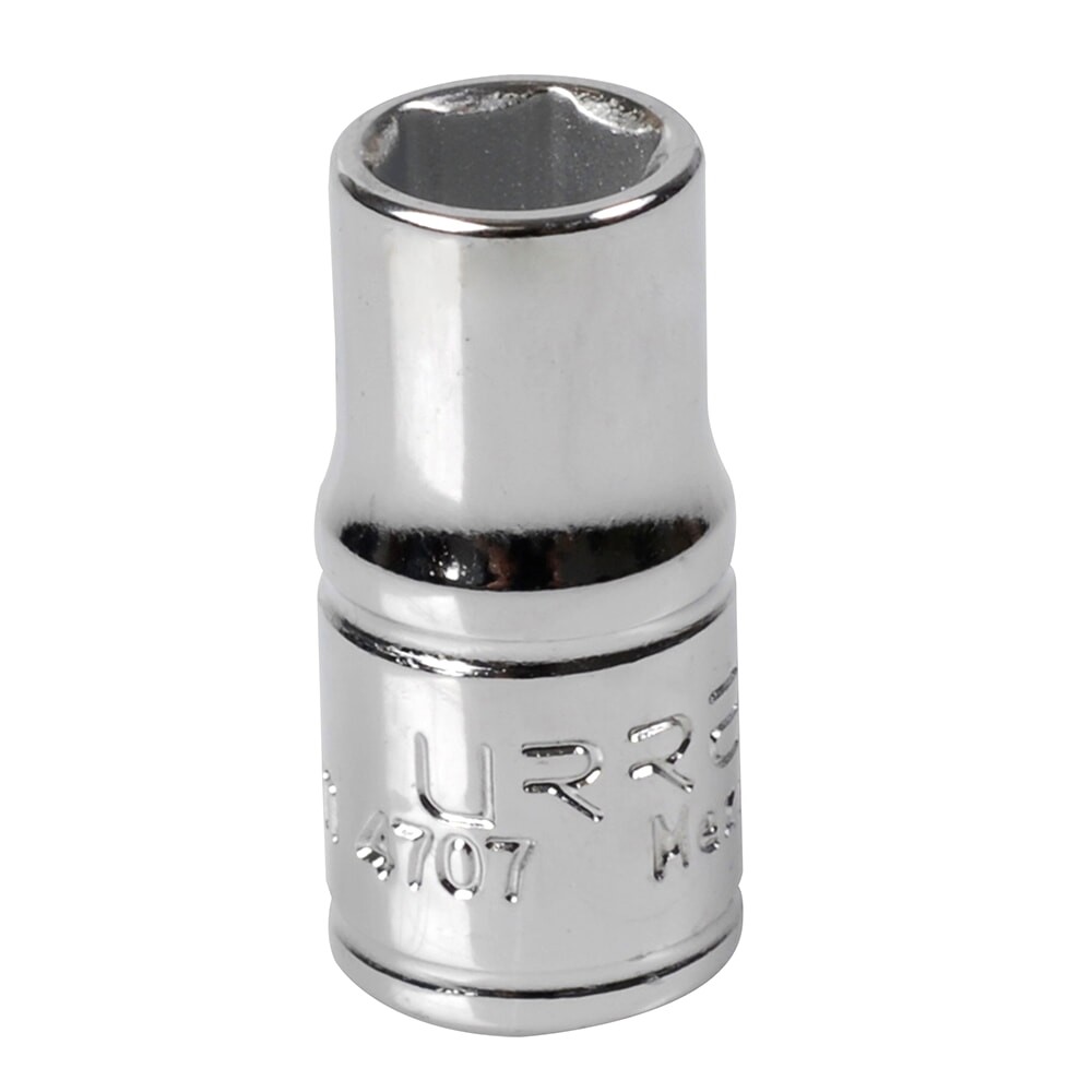 URREA 4707 1/4" Drive Chrome Standard Socket 6 Point 7/32"