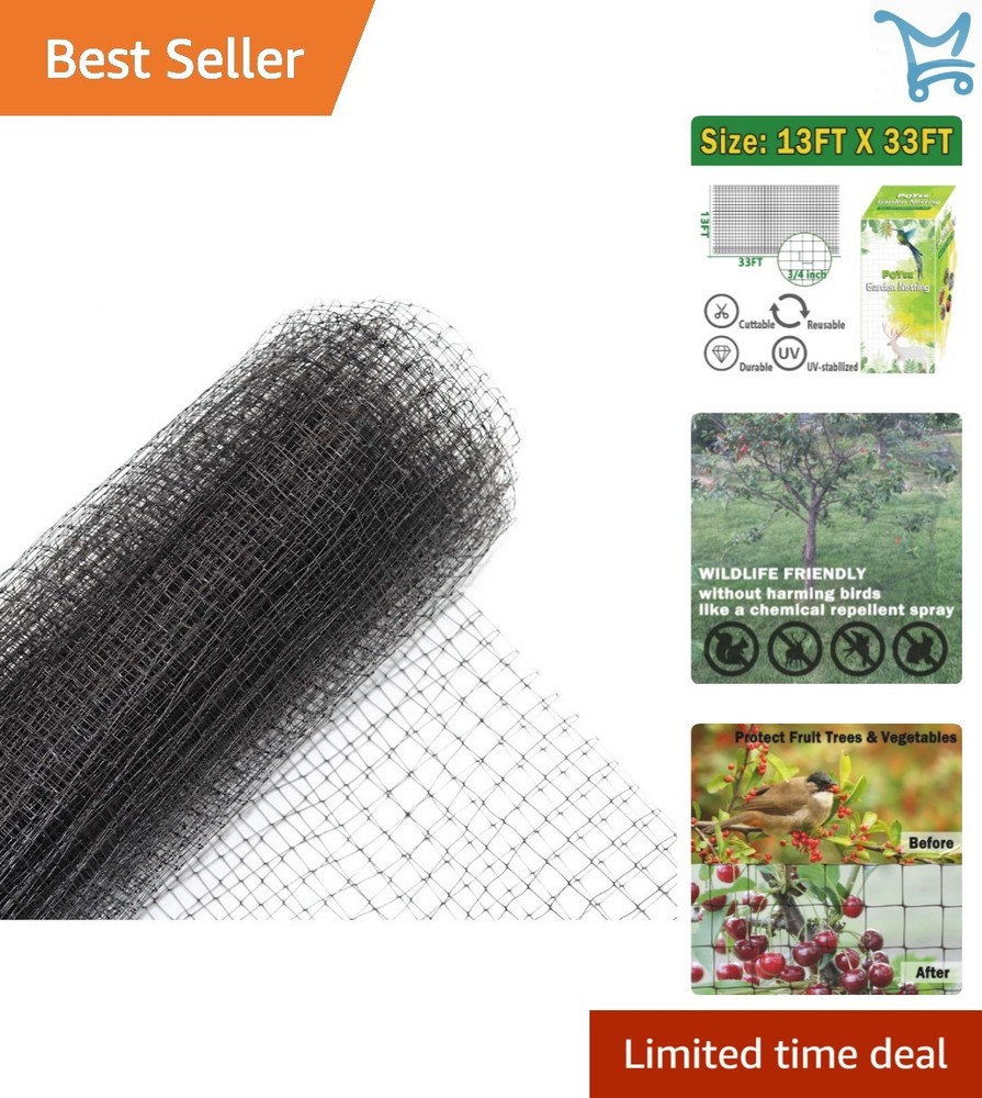 Bird Netting Garden Protect Fruit Trees Vegetables Squirrels Rabbits Deer