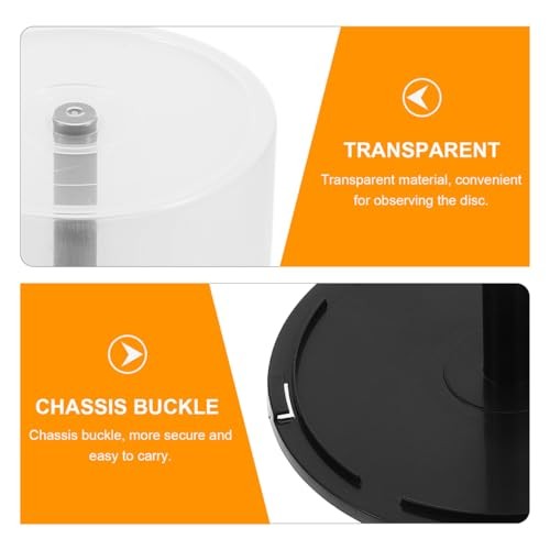 Empty CD/DVD Cake Box Spindle, 2PCS Empty DVD Storage Bucket Clear Holder CD