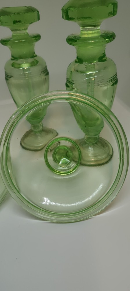 Vintage Vaseline Dresser Set