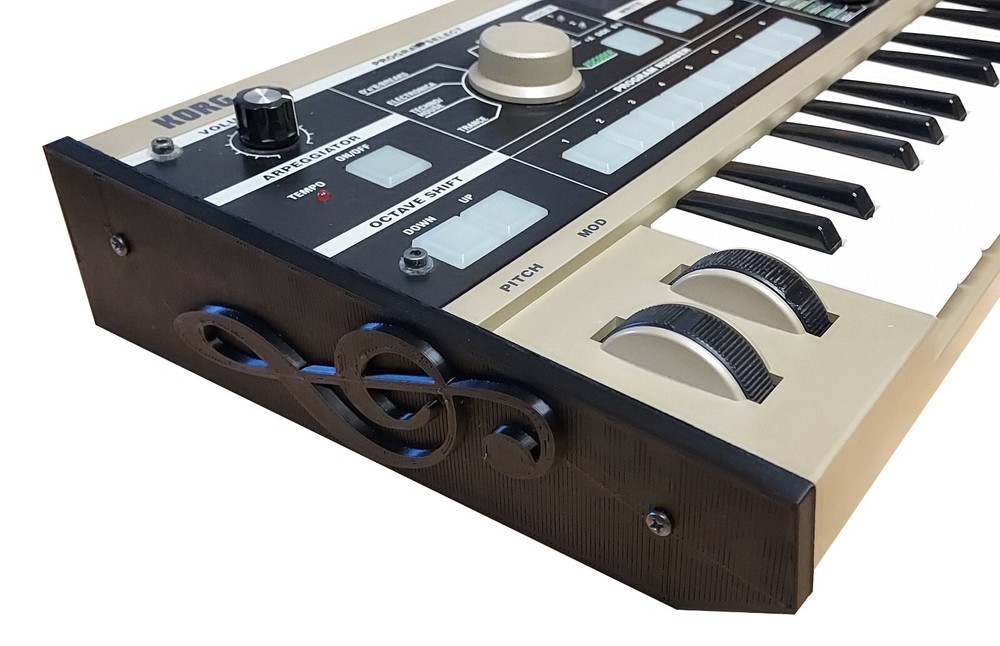 New Black Color Replacement Side Cheeks Panel Set For Korg MicroKorg Synthesizer