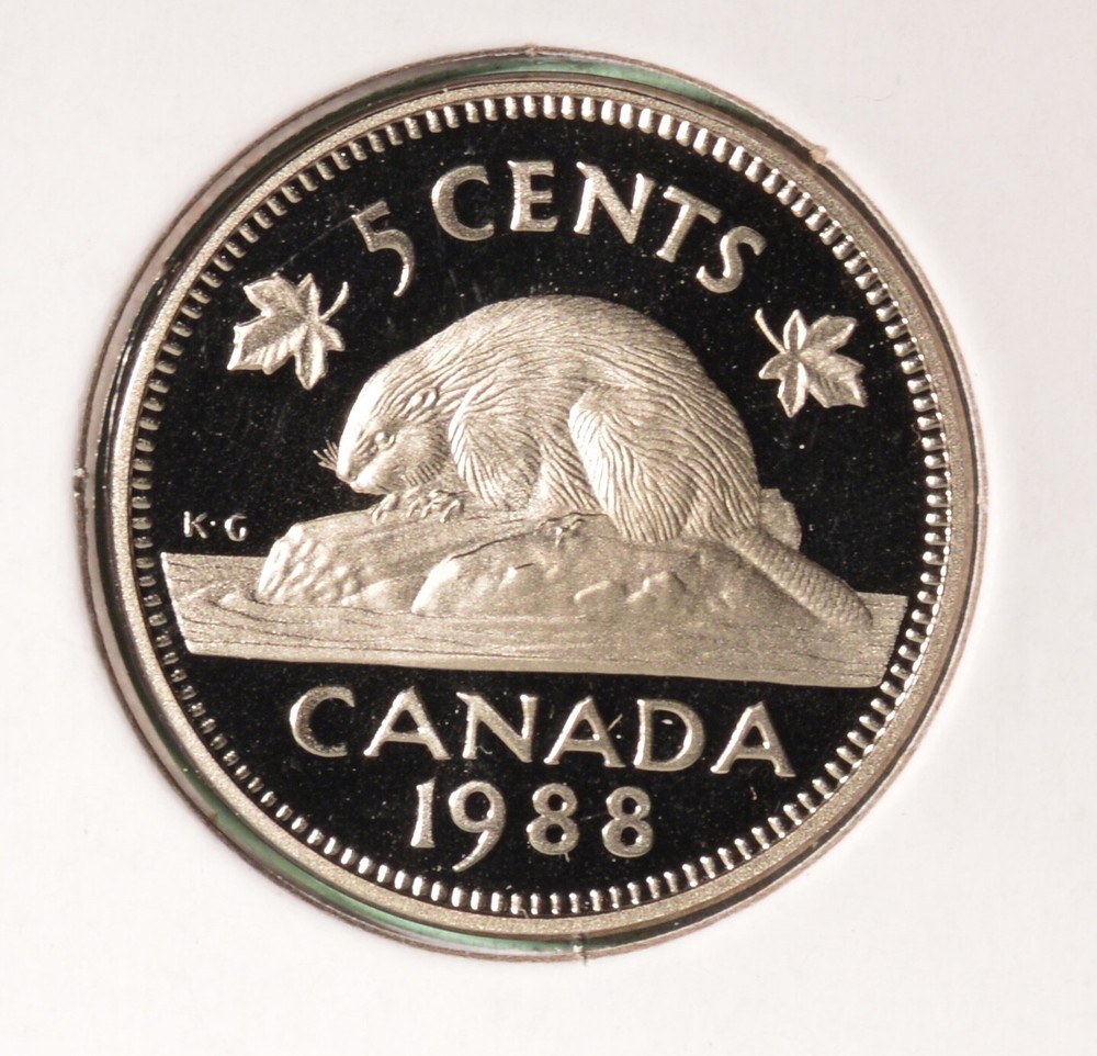 1988 Canada PROOF Five Cents