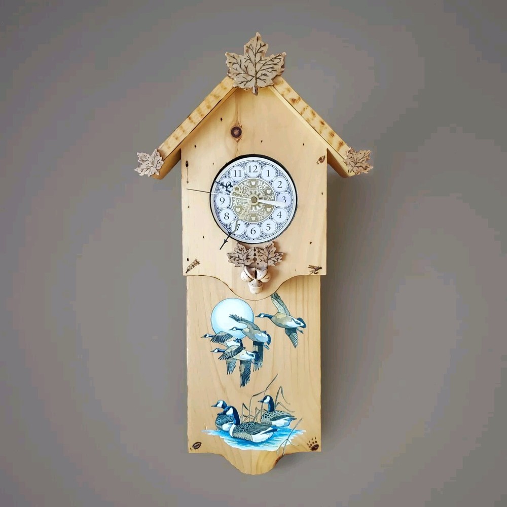 Vtg Cuckoo Clock Duck Motif