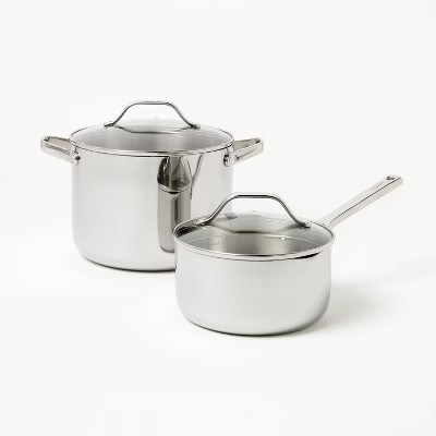 7pc Stainless Steel Cookware Set Silver - Figmint
