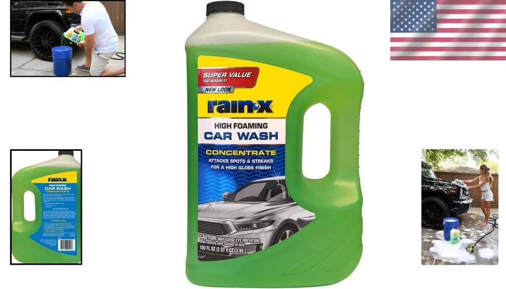 Rain X 100 fl oz Foaming Car Wash - Concentrated & Biodegradable Formula