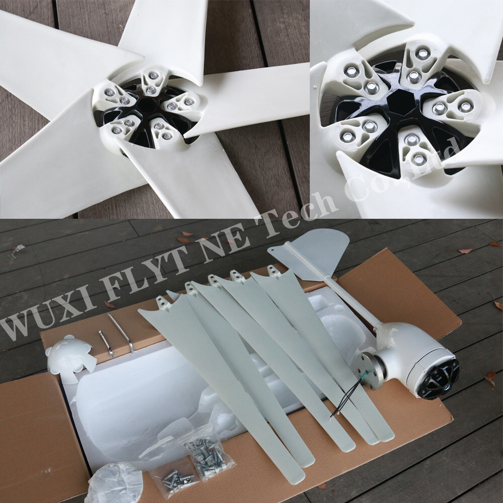 2000W 12V --48V Wind Turbine Generator 3-phase Windmill w/ Charge Controller US