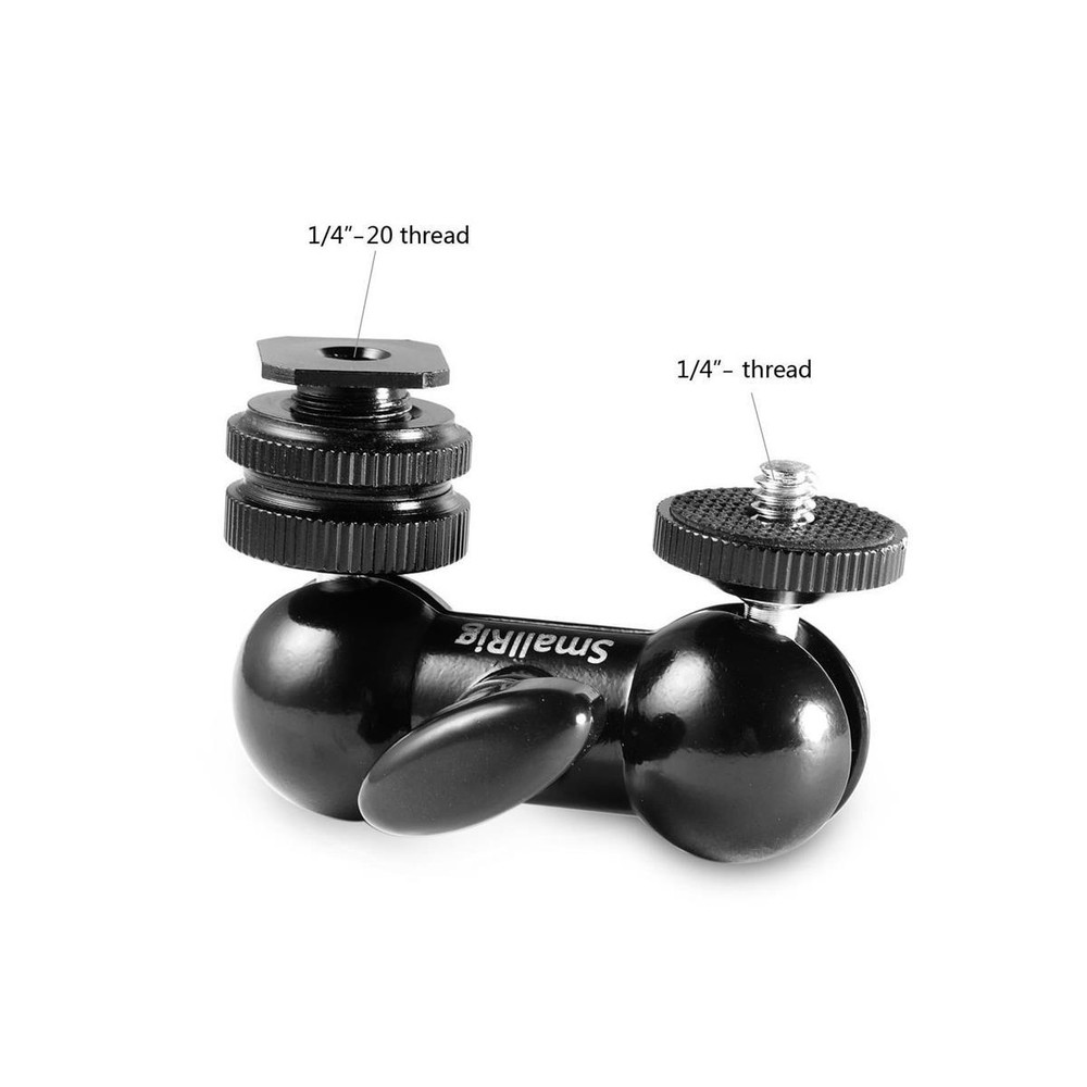 SmallRig 2x Multi-Function Double End BallHead w/Cold Shoe Mount and Thumb Screw