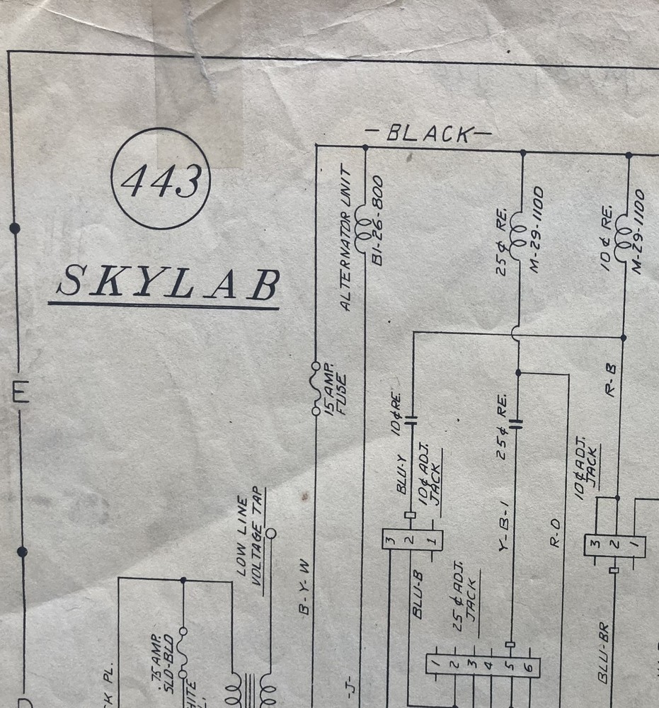 Williams Skylab Pinball Machine Schematic