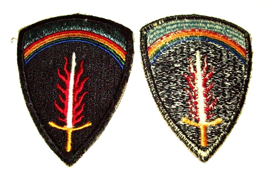 ONE ORIGINAL CUT-EDGE FULLY EMBROIDERED WW2 SHAEF SHOULDER PATCH