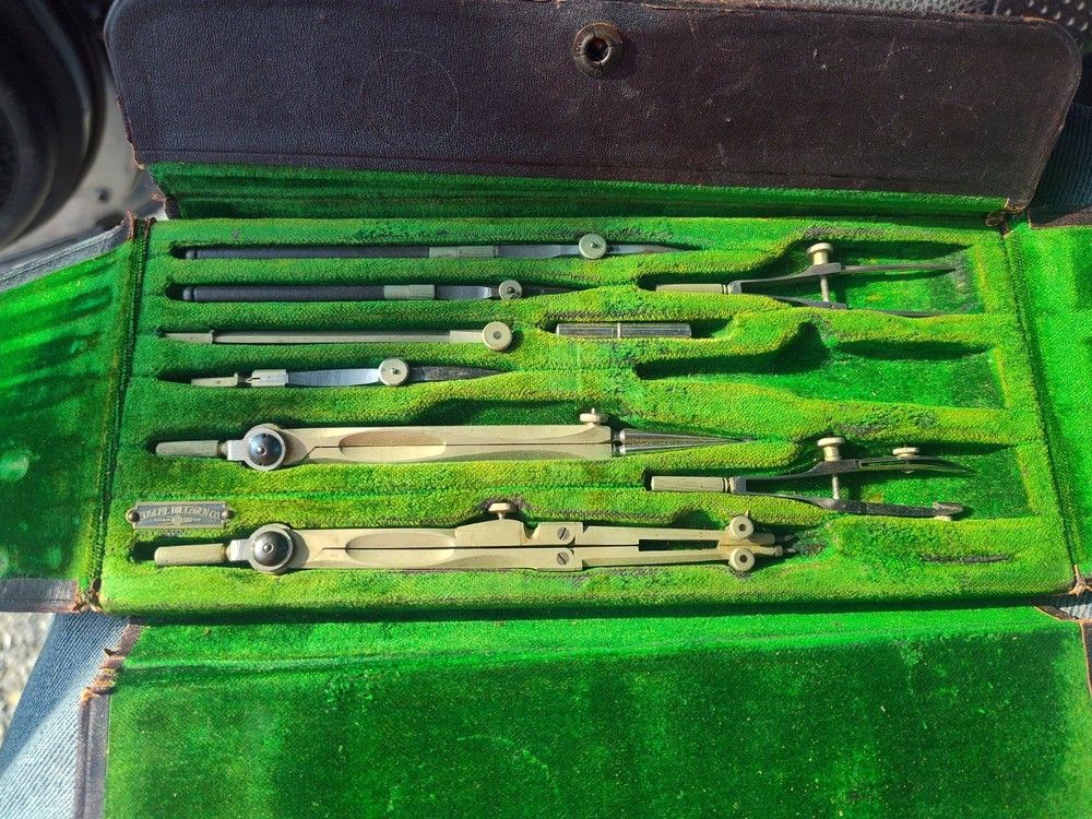 Vintage Eugene Dietzgen Co. Drafting Tools Deluxe 1 Missing