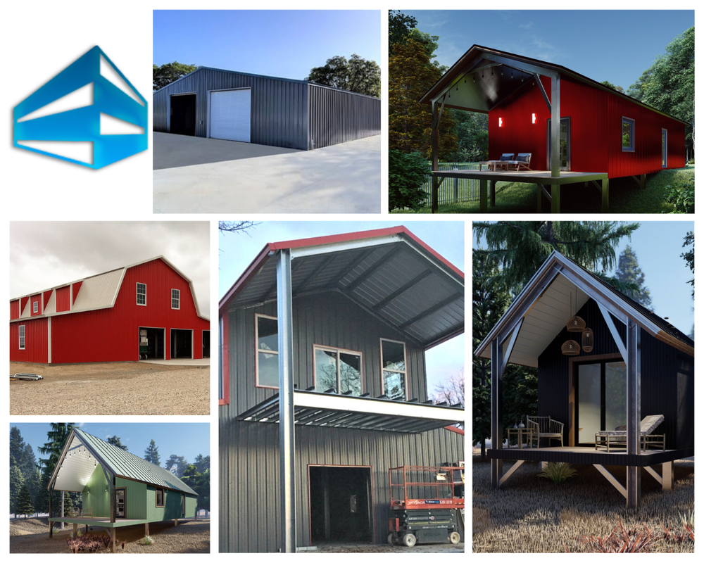Architectural Plan Set for a Custom Designed 18 x 30 On/Off Grid Steel Cabin