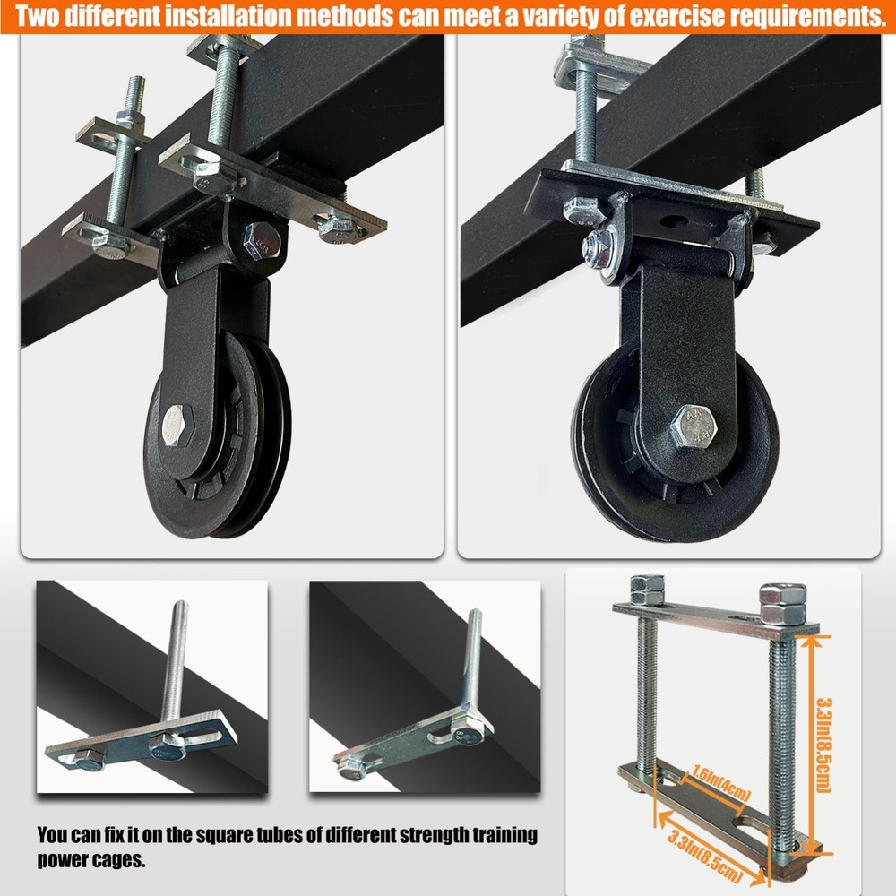 Power Rack Swing Pulley System Attachment LAT Pulldown Machine Cable for Home