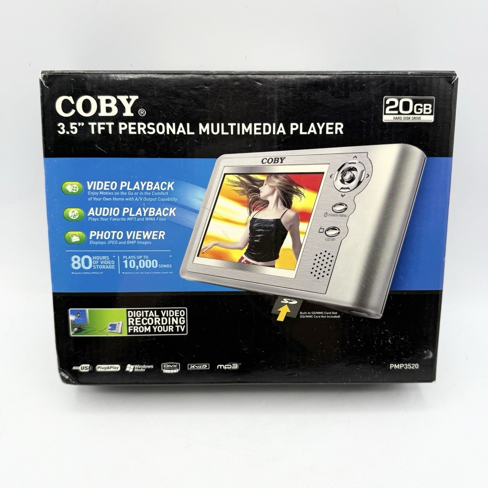 COBY PMP3520 Digital Video Recorder Multimedia Player AV RCA INPUT 20GB *READ*