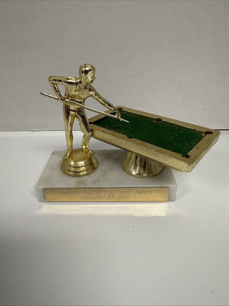 Vintage Pool Trophy Billiards Trophy