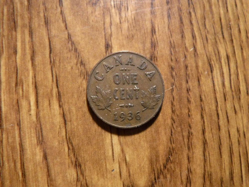 CANADA 1 CENT 1936 COIN (344)