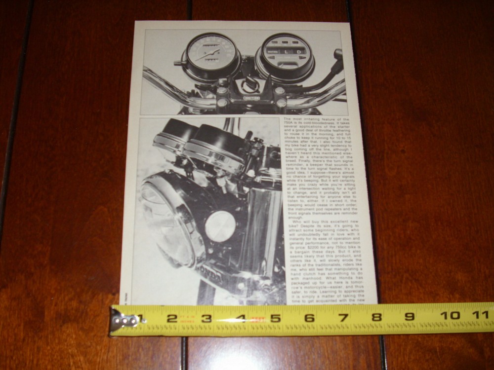 1976 HONDA CB750 AUTOMATIC ORIGINAL ARTICLE