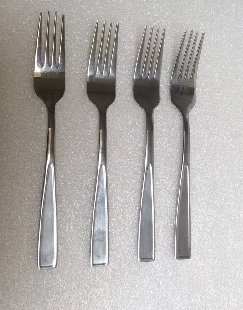 Hampton Silversmiths Stainless Flare Pattern 4 Dinner Forks 7 3/8"
