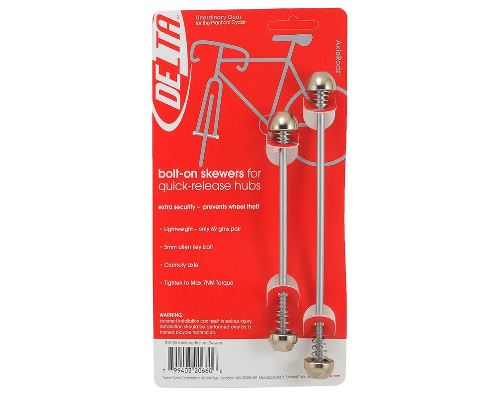 Delta Axle Rodz Locking Skewer Set (Silver) [TD9100]