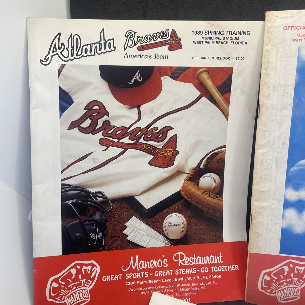 1984 Toronto Blue Jays v Atlanta Braves program ticket stubs/ plus 2 Programs