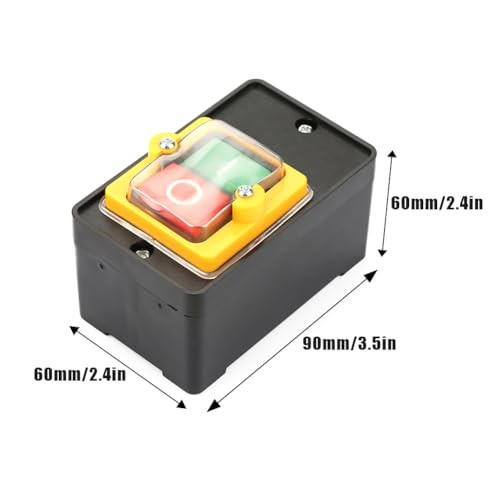 Waterproof Push Button Switch, On Off Start Stop Electric Motor Switch Box