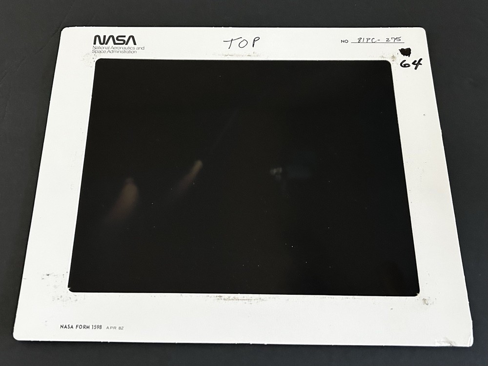 1981 NASA KSC Shuttle Columbia Booster Separation Presentation Transparency #64