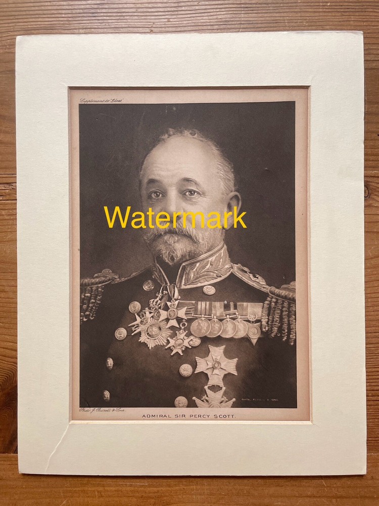 Admiral Sir Percy Scott Mounted Print