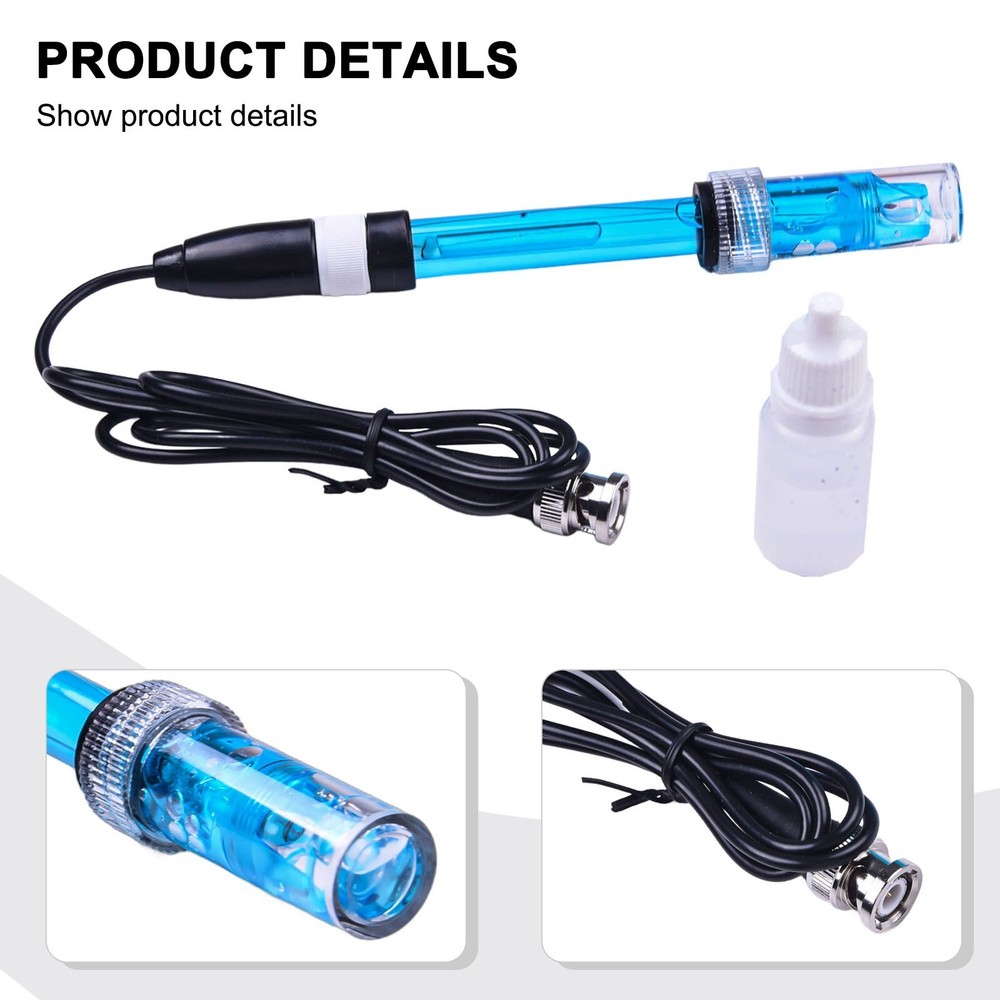 Electrode Probe PH BNC Connector Aquarium Controller Calibration Liquids Meter