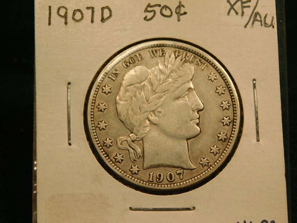 1907 D Barber half  Item # 4682