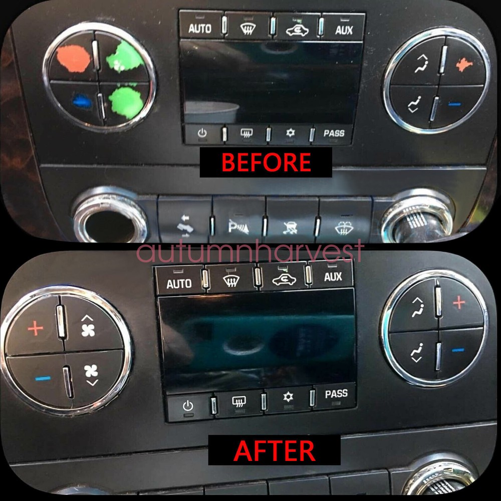 Climate Control Button Stickers Fit For 2007-2014 Chevy Silverado 2500HD 3500HD
