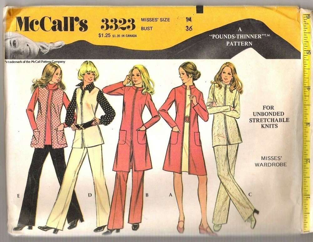 Misses' Wardrobe McCall's Sewing Pattern 3323 Size 14
