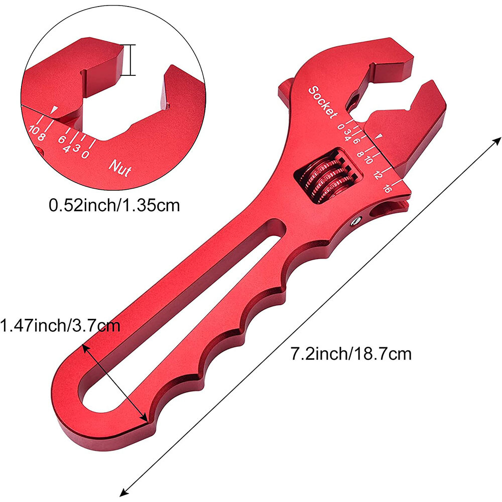 AN Fitting Hose Wrench Spanner Adjustable 3AN-16AN Aluminum