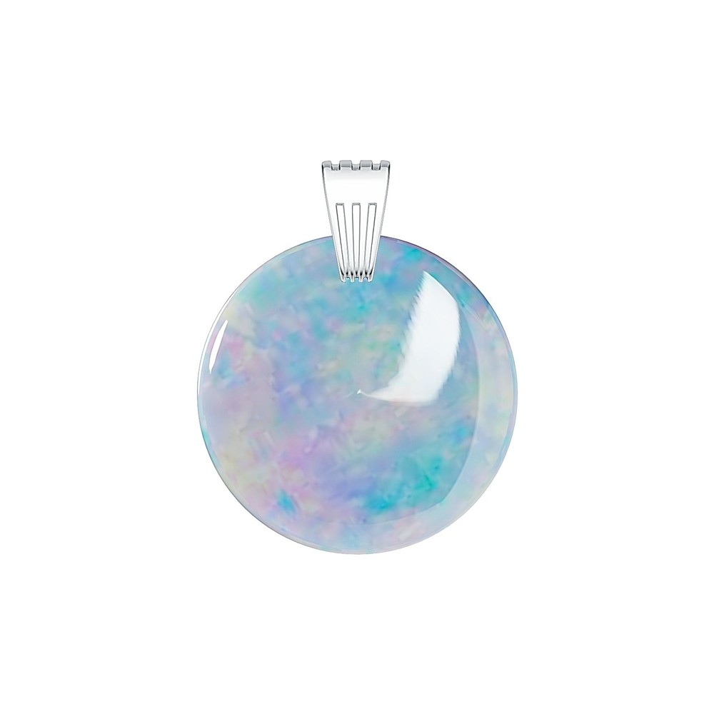 Sterling Silver Semi Mount Pendant Setting Round RD 36x36mm