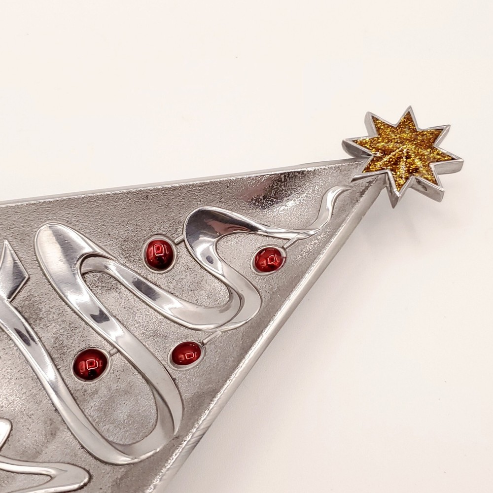 Lenox Metal Serveware Christmas Tree Joy Candy Dish
