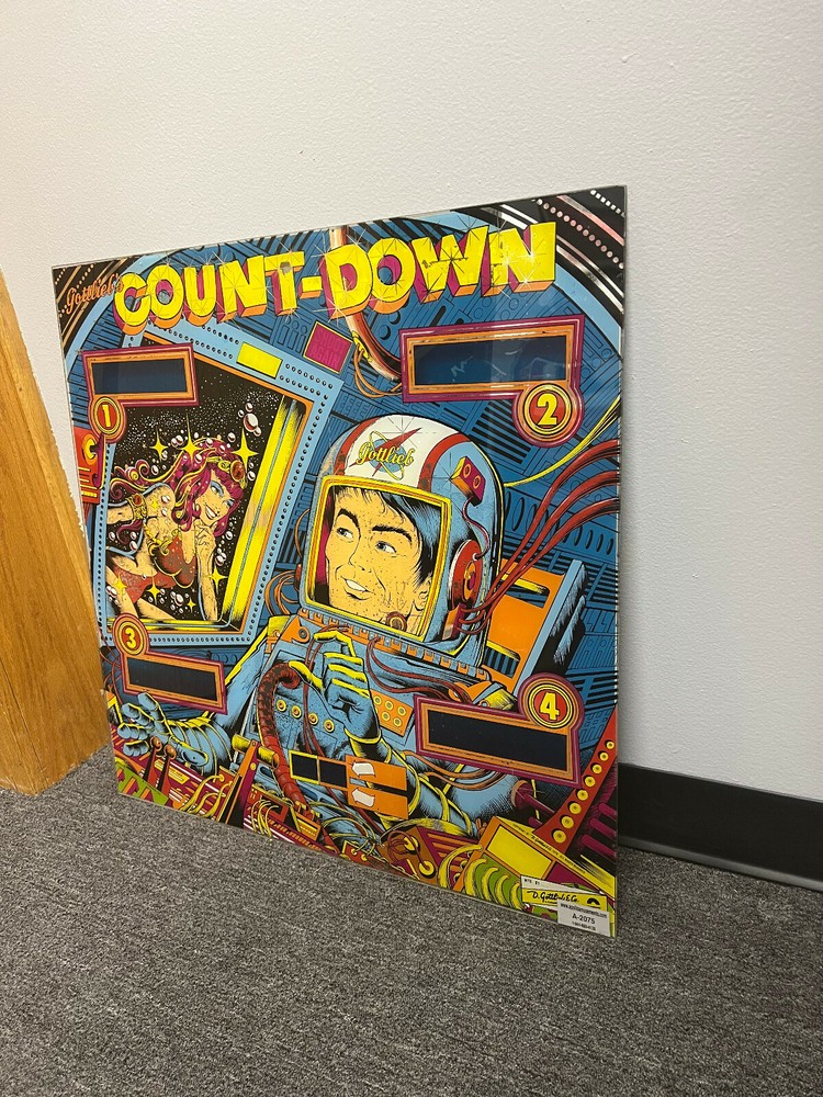 COUNTDOWN Pinball BACKGLASS by GOTTLIEB 1979