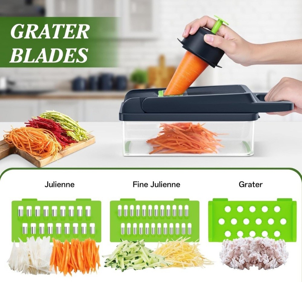 HomeHacks Vegetable Chopper Multi-Functional Dicer Egg Separator Julienne