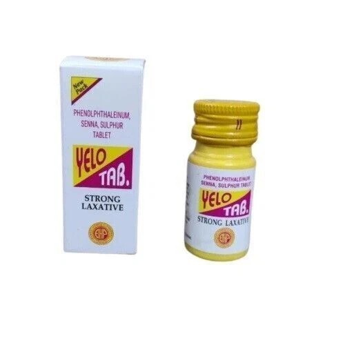 Homeopathic Yelo Tab Tablets, Strong Laxative Tablets for Constipation 50tab