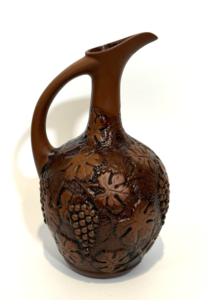 French Pottery Wine Ewer Pitcher - Grapevine