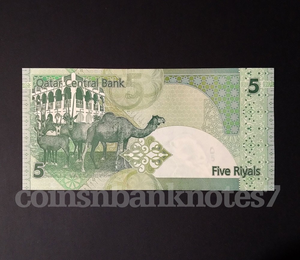2003 Qatar 5 Riyals, P21 Uncirculated / Camel